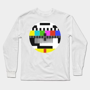 Funny Retro No Signal Retro TV Screen Long Sleeve T-Shirt